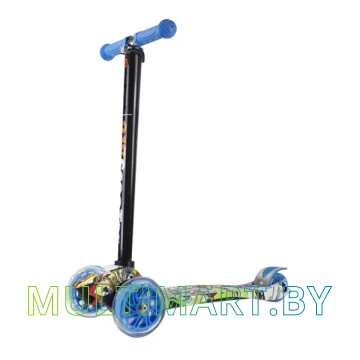 Самокат 21st Scooter Maxi BL 036Z2 голубой, светящиеся колёса